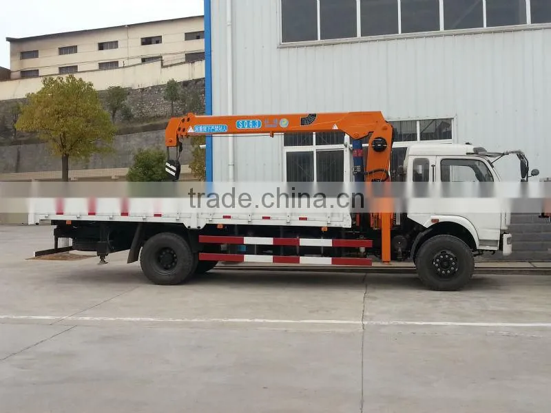 160 Kn.m at 2.5 m crane truck 6.3 ton truck mounted crane SQ6.3S3 high quality on sale truck crane