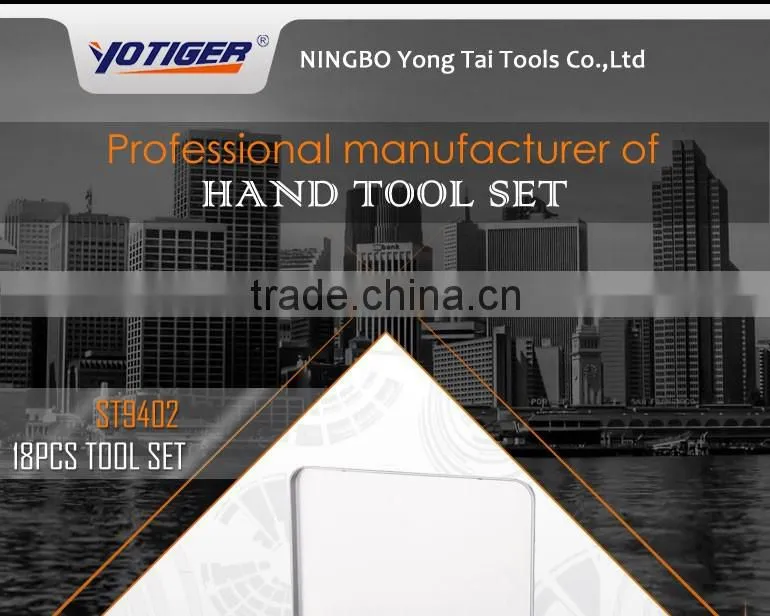 18pcs Gift Tin Box Pack Plier Bit Socket Hand Tool Set