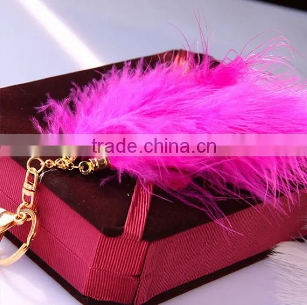 2014 Pretty Feather Keychain , Bag Pendant ZTKC-177