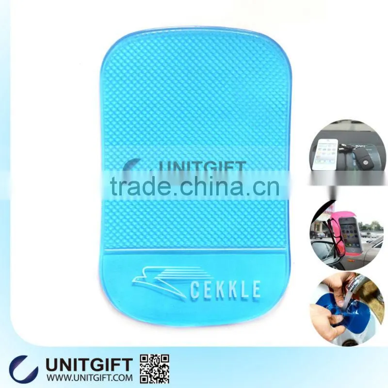 Sticky car non slip mat Custom print logo antislip paster for mobile
