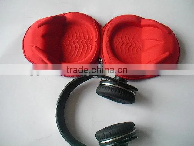 Cute good shape embossing logo eva headphone Packing hard bag