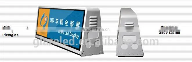 led taxi display and billboard led taxi /car top billboard/advertising sign