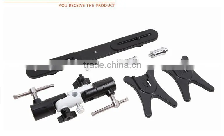 Full-function adjustable flash shoe umbrella holder socket U-II shape mounting light stand bracket