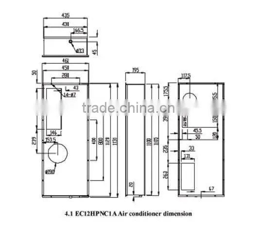 W-TEL industrial air conditioner for telecom shelter