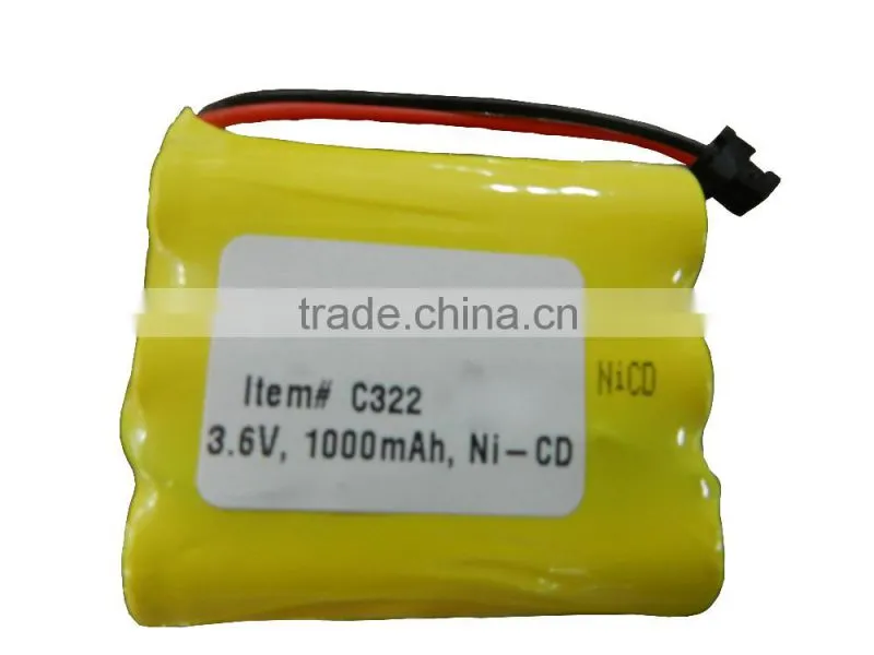 NICD 3.6V 1000mAh Cordless Phone battery