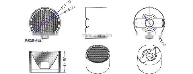 LED Street Light Lens /Optical cob led lens 10*65 degree for led light