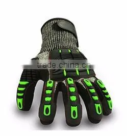 Nitrile coated impact-reducing safety gloves