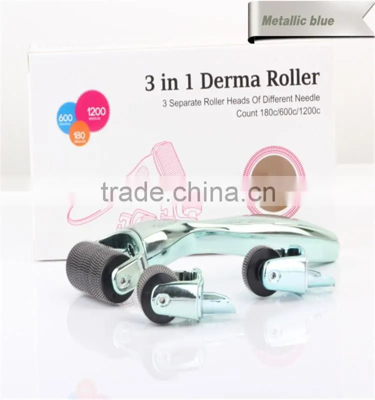 Best micro needle 3 in 1 system derma roller hair loss treatment derma roller Derma Rolling system for sale