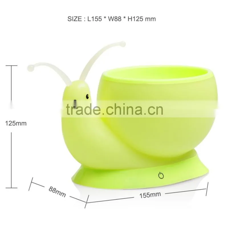 Novelty Snail Led Night Light DC 5V USB Charging 1W ecological plant Potting lamp Home Decoration Yellow Night Light Kid Gift