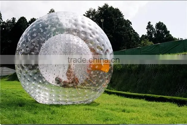 Air inflated ground/ water zorb ball for sale, giant zorb ball with lighting