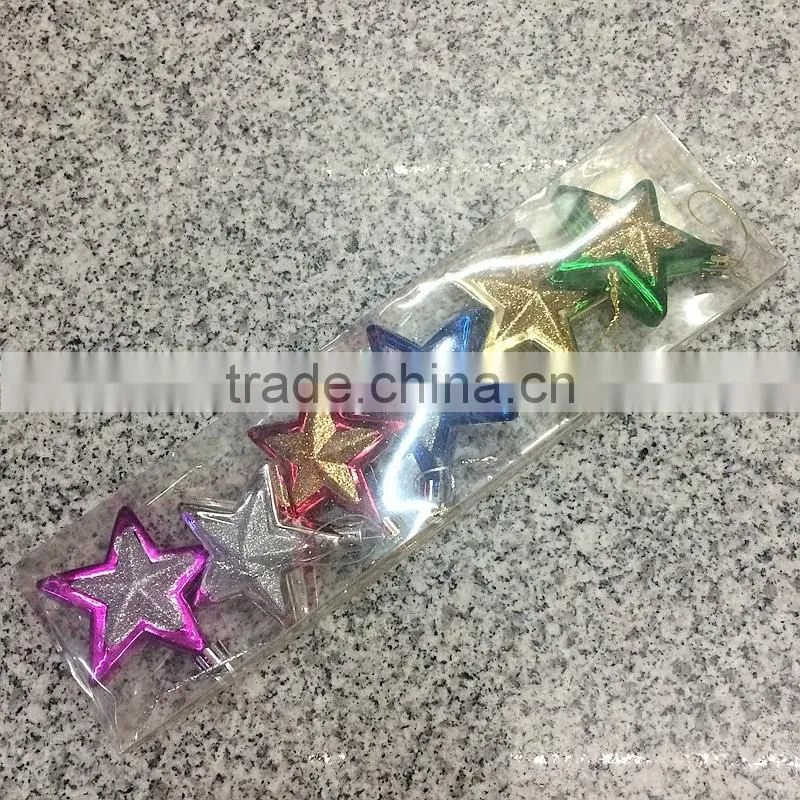 New design fashionable plastic christmas ornament star for sale