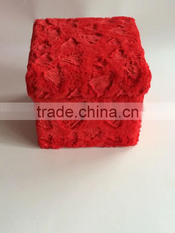 2014 new arrival and fashion plush storage box