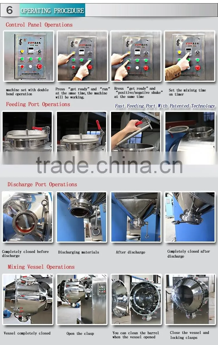 3D continuous lab commercial food mixing machine