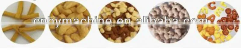 Jinan 100-150kg/h puffed snack machine ,snack food puffing machine