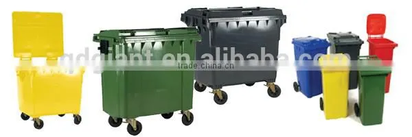 660l mobile garbage bin/wheelie bin/recycling bin