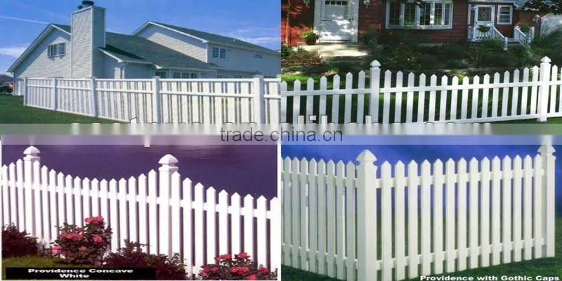 White or Tan plastic garden fence panels