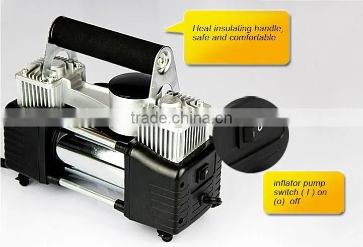 Metal Double cylinder Mini Car air compressor/Car inflator