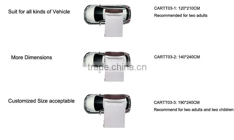 4*4 off-road truck car fiberglass car roof top tent