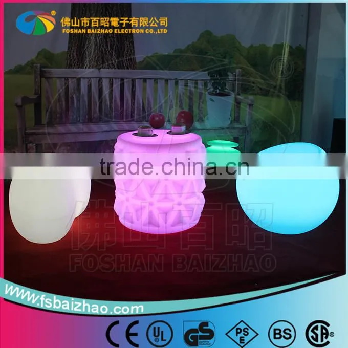 glowing led coffee chair