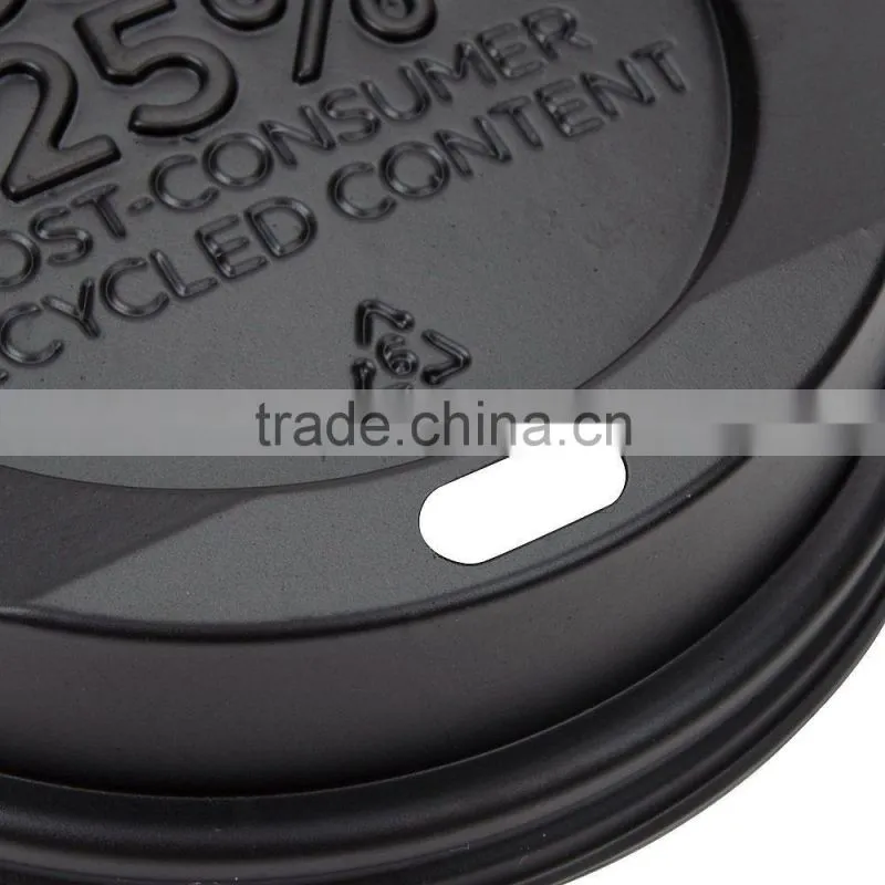 PS Plastic Lid for hot coffee paper cups, Eco-Products 10, 12, 16, and 20 oz