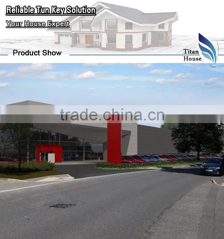 Prefab Steel Structure Car Showroom Warehouse