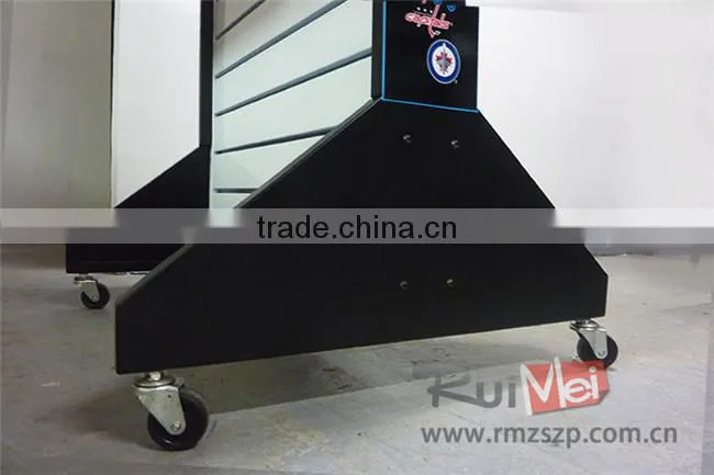 Flooring Portable Metal Supermarket Display Stand Slatwall Display