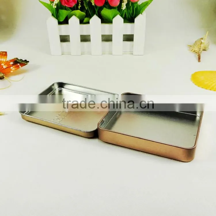 factory sale rectangular hinged cigar tin metal box