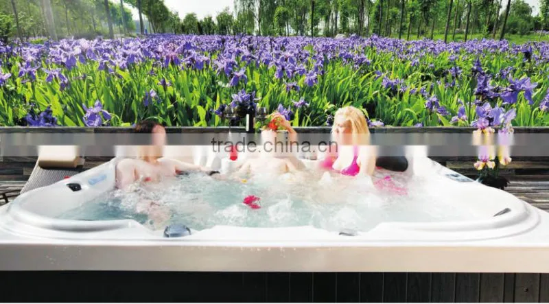 Most Fashion Promotion lucite acrylic spa bath tub with CE approved for 3 aud adults