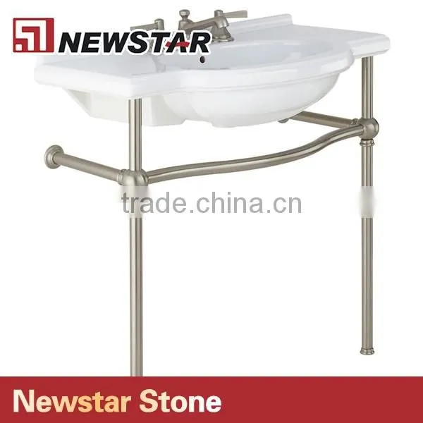 Hotel bathroom metal vanity set