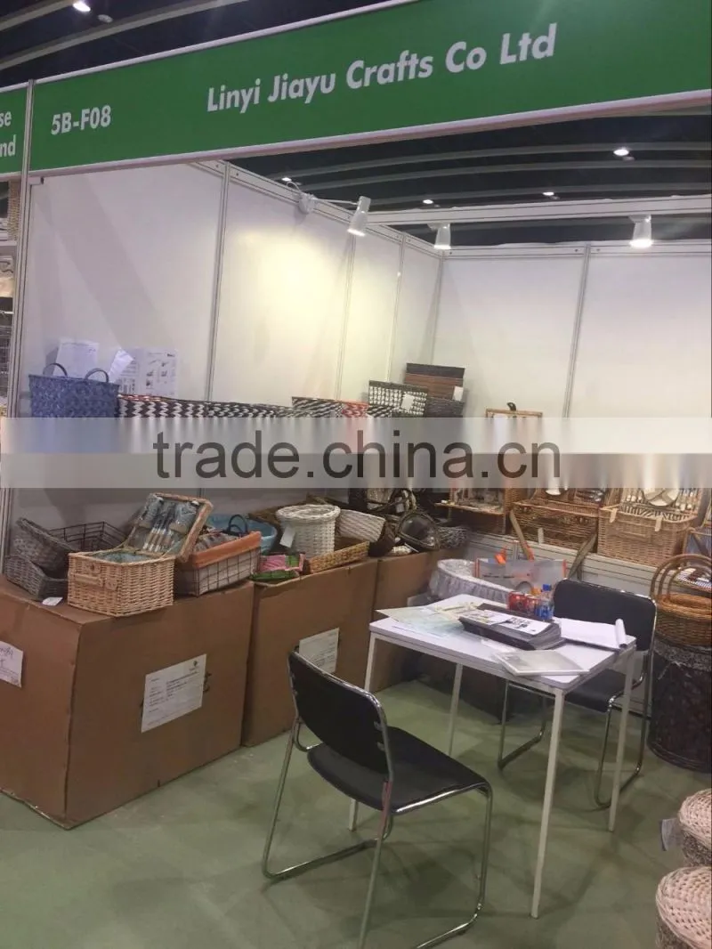 wholesale natural round water hyacinth basket with handles,water hyacinth basket manufacture
