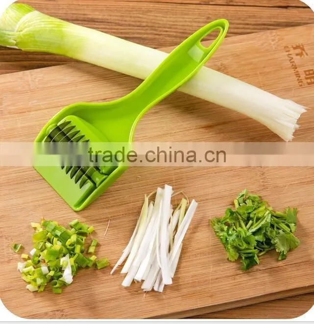 CY144 Stainless Steel Kitchen Accessories Gadgets Cooking Tools Blade Green Onion Chopper Slicer Garlic Coriander Cutter Chopper