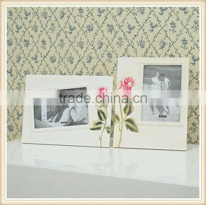 Creative Wooden Photo Frame For Home Decor With Flower