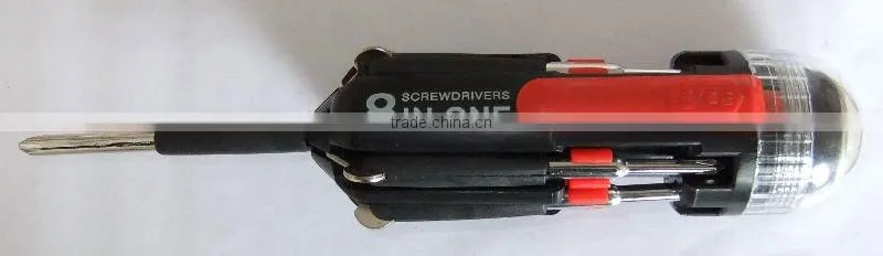 Multi 8 in 1 screwdriver set with LED light