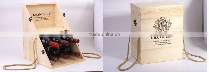 Refinement folding wooden wine shelf