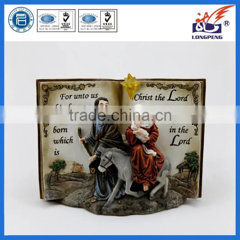 Holiday Time Christmas Decor Flight Into Egypt Nativity Scene with 1 LED Light Bethlehem Star