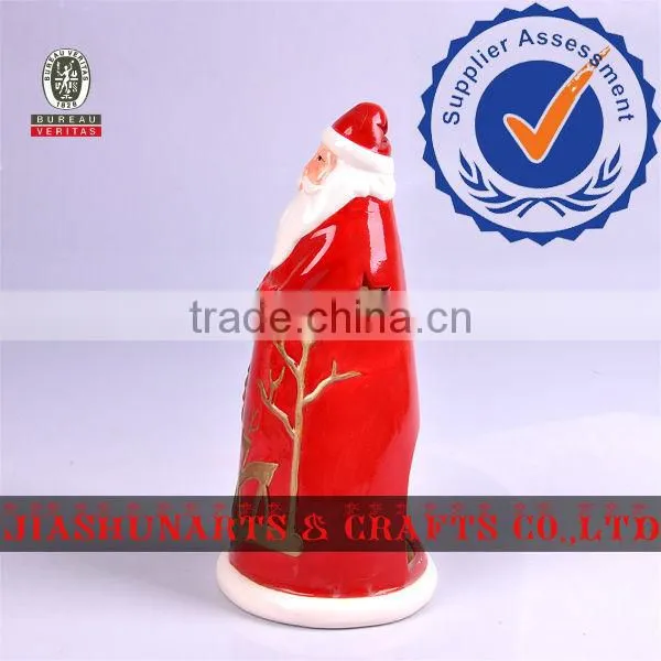 Santa Claus Ceramics Candlestick Decor