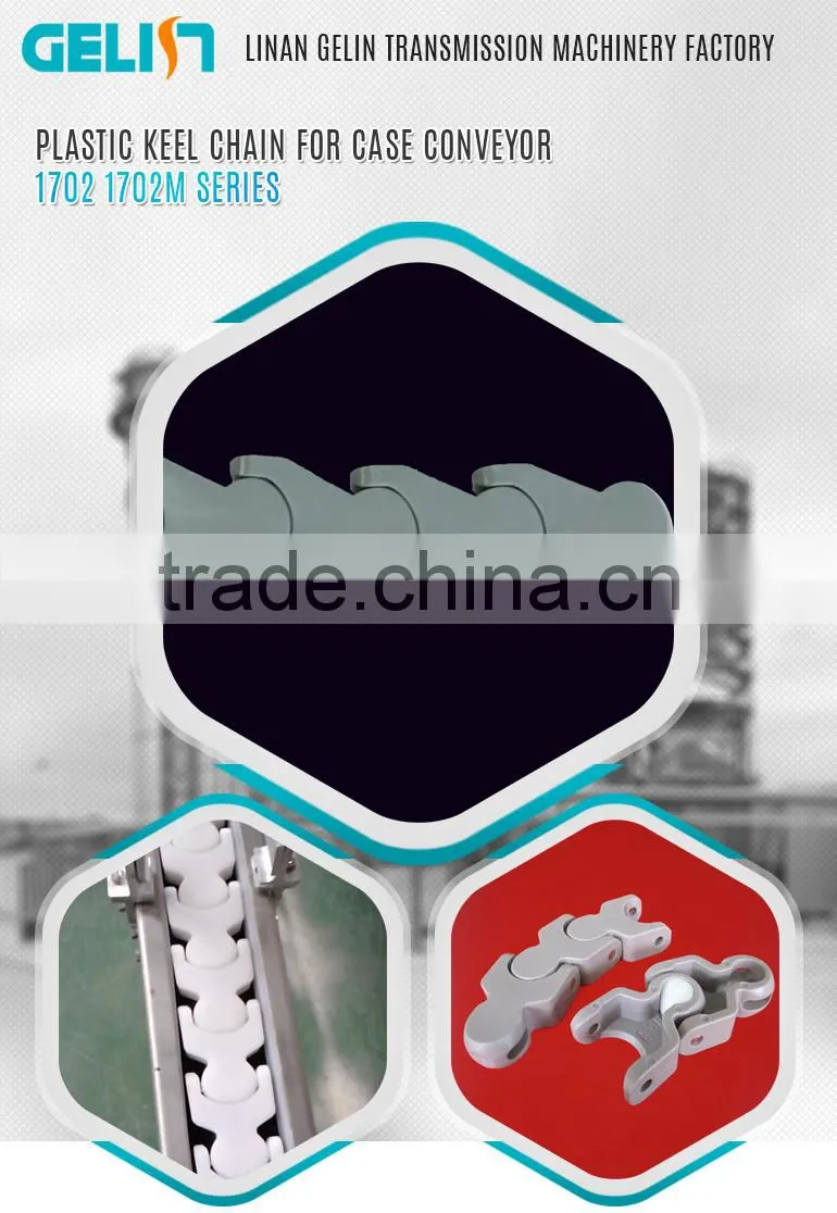 1702 1702M POM plastic hinged conveyor case chain