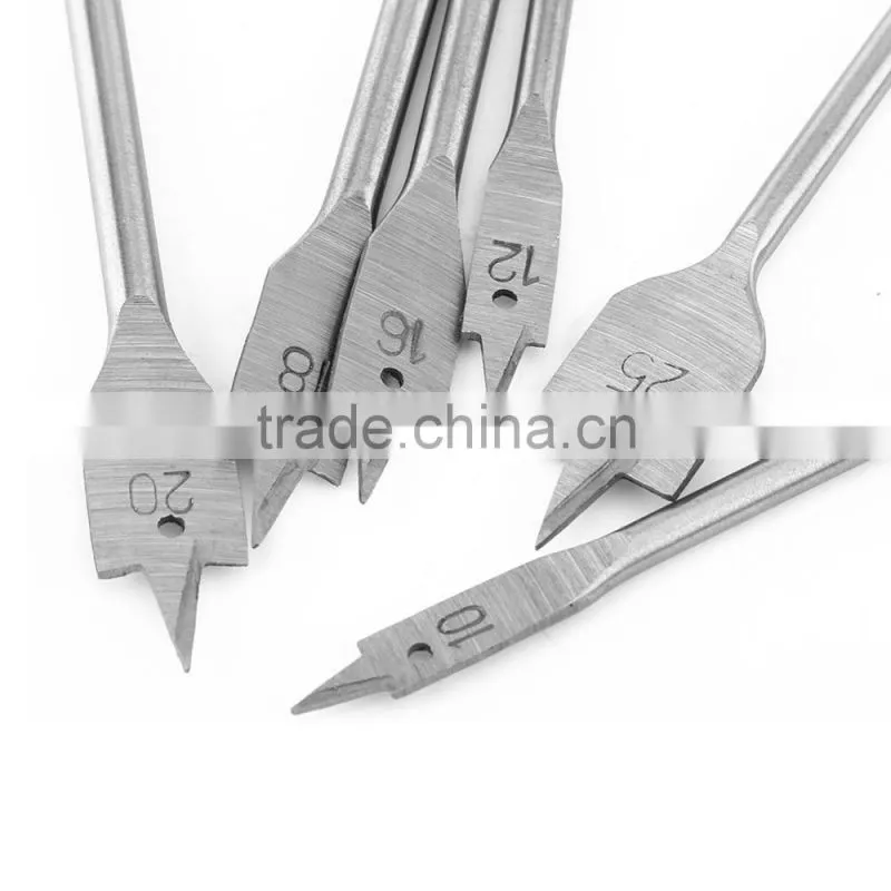 Wood Flat Drill Bit Set Metric 6mm-38mm Holes Woodworking Boring Tool Hex Shank