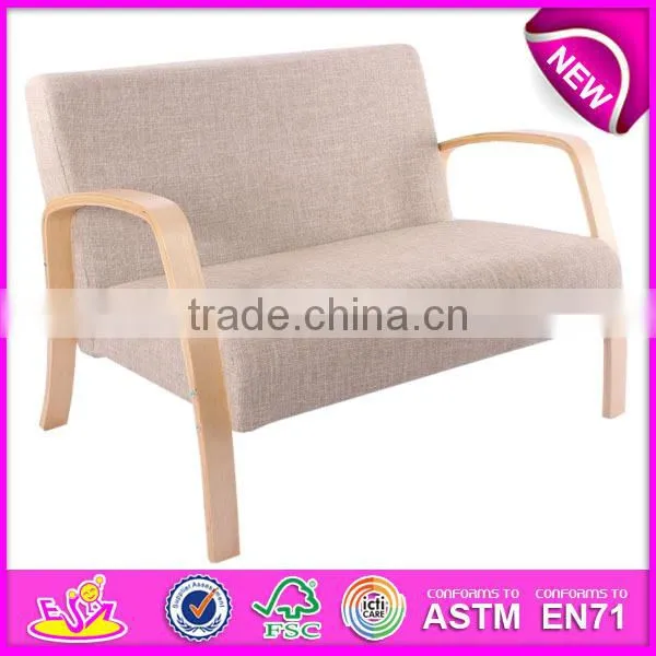New wooden furniture set room sofa chair,colorful wooden toy chair wholesale,modern design living room wood sofa chairs W08F037