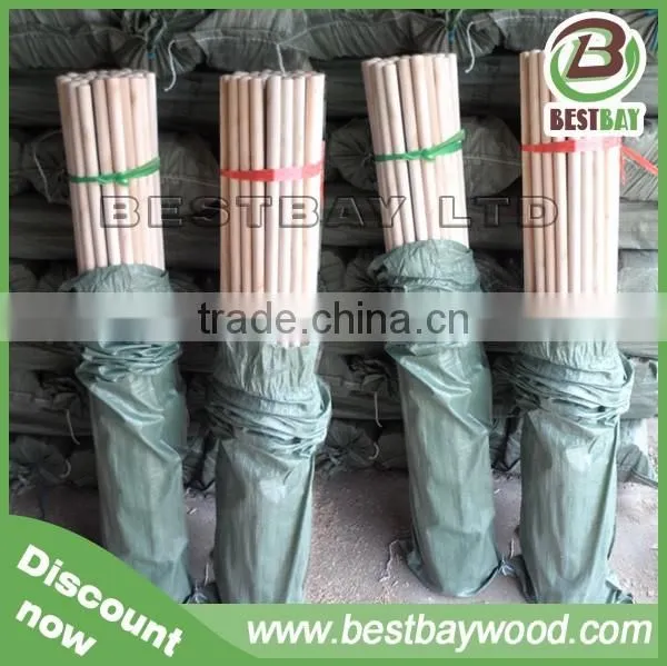 Plain wooden broom handle dia 2.2cm-2.8cm