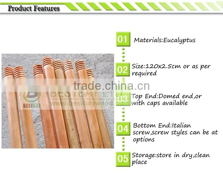 10 days fast delivery varnish coated wooden broom handle