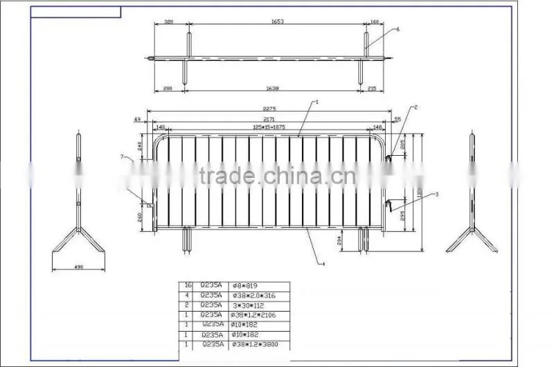Traffic security barrier/barricade for sale