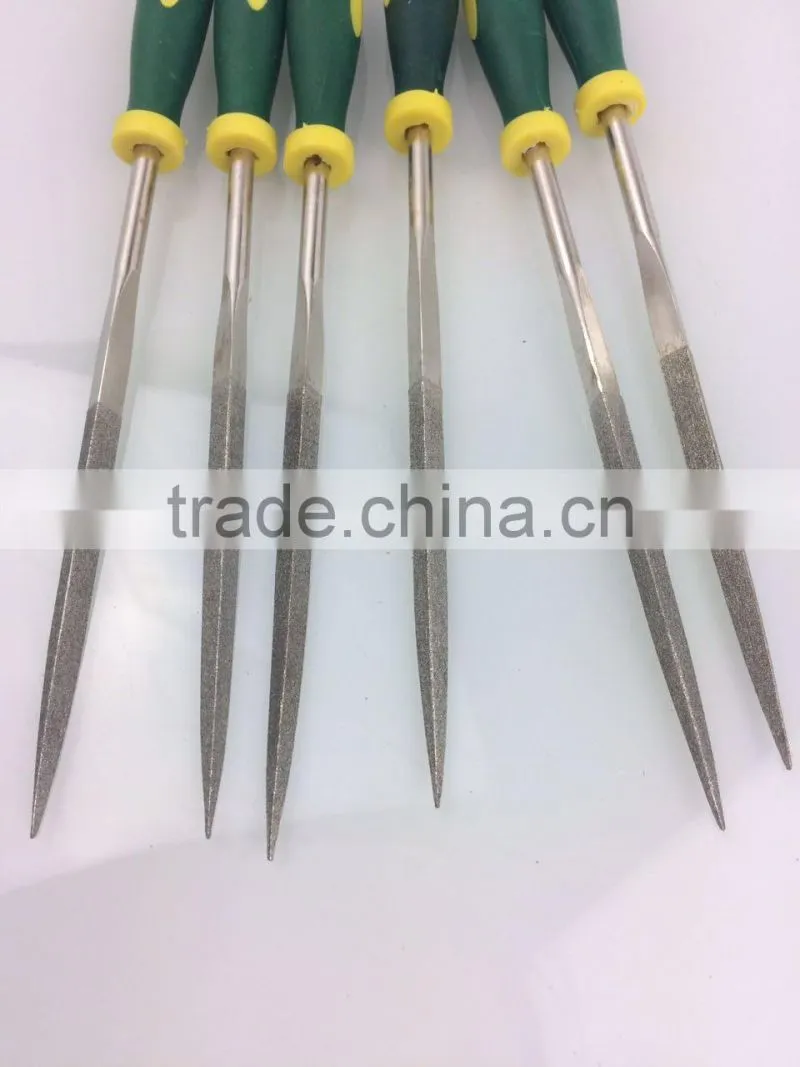 BERRYLION 5*180mm 7pcs professtional triangle steel files set with blister packing