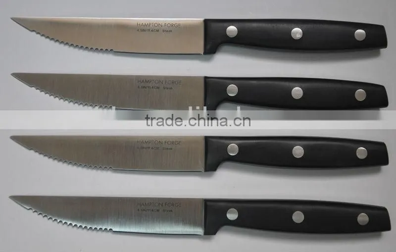 Stainless steel 4PCS steak knife with POM handle