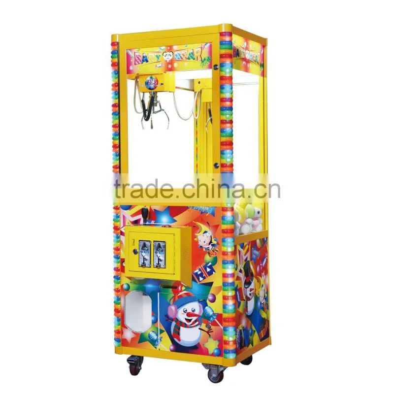 lollipop style baby bear claw crane toy machine/toy crane game machine for sale
