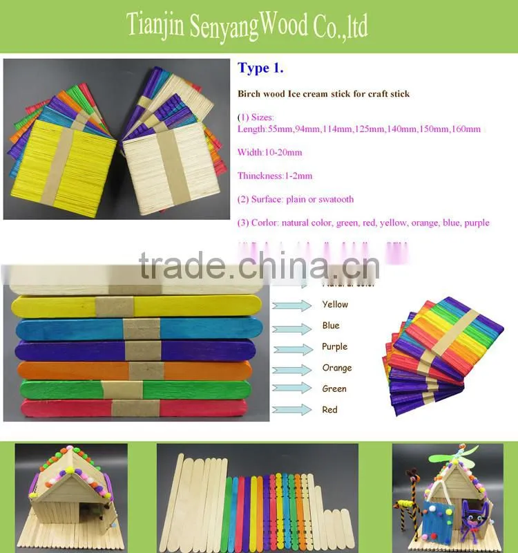 colorful DIY toys craft wooden ice cream sticks