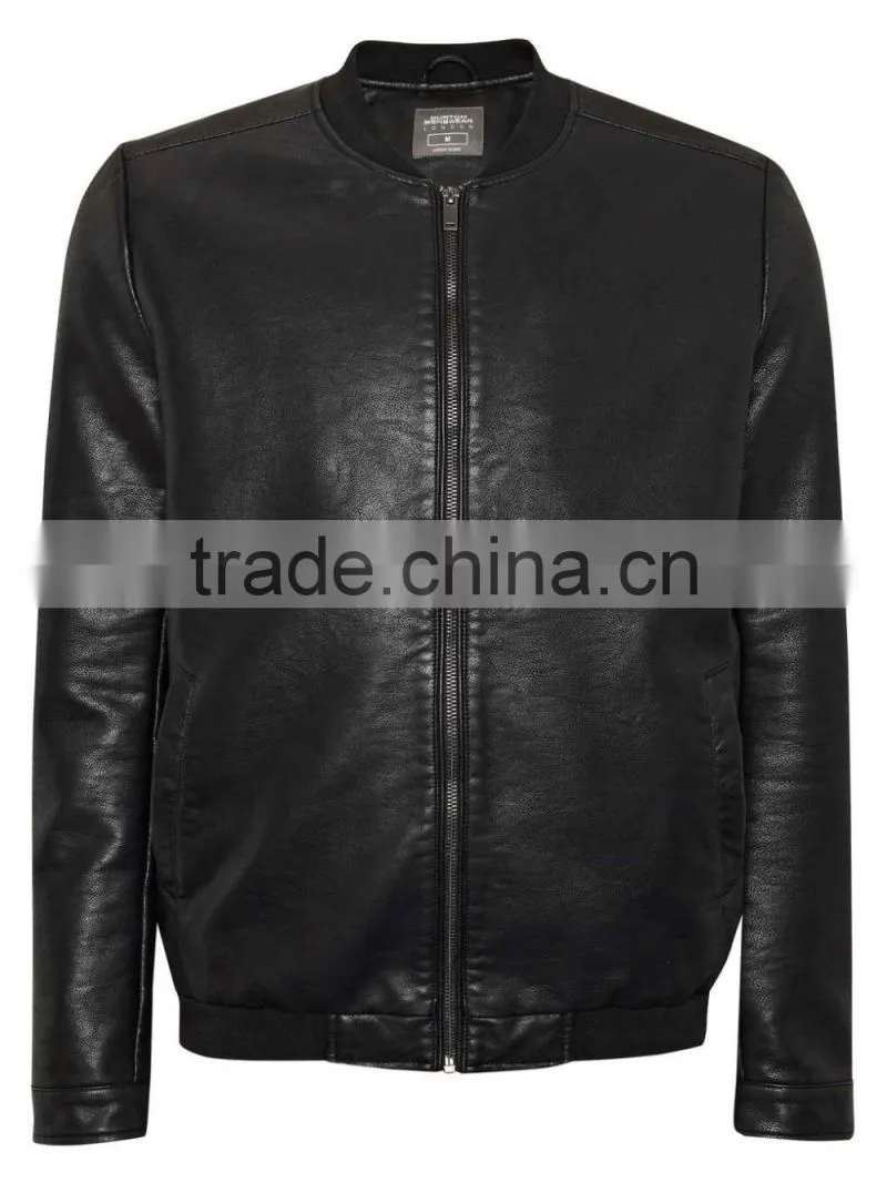 ALIKE men pu jacket bomber pu jacket
