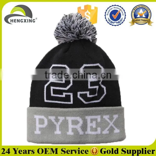 Winter hat with basketball teams logo