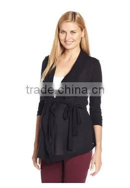 Three Seasons Maternity Women's Maternity Wrap Cardigan Maternity Swearter with Belt