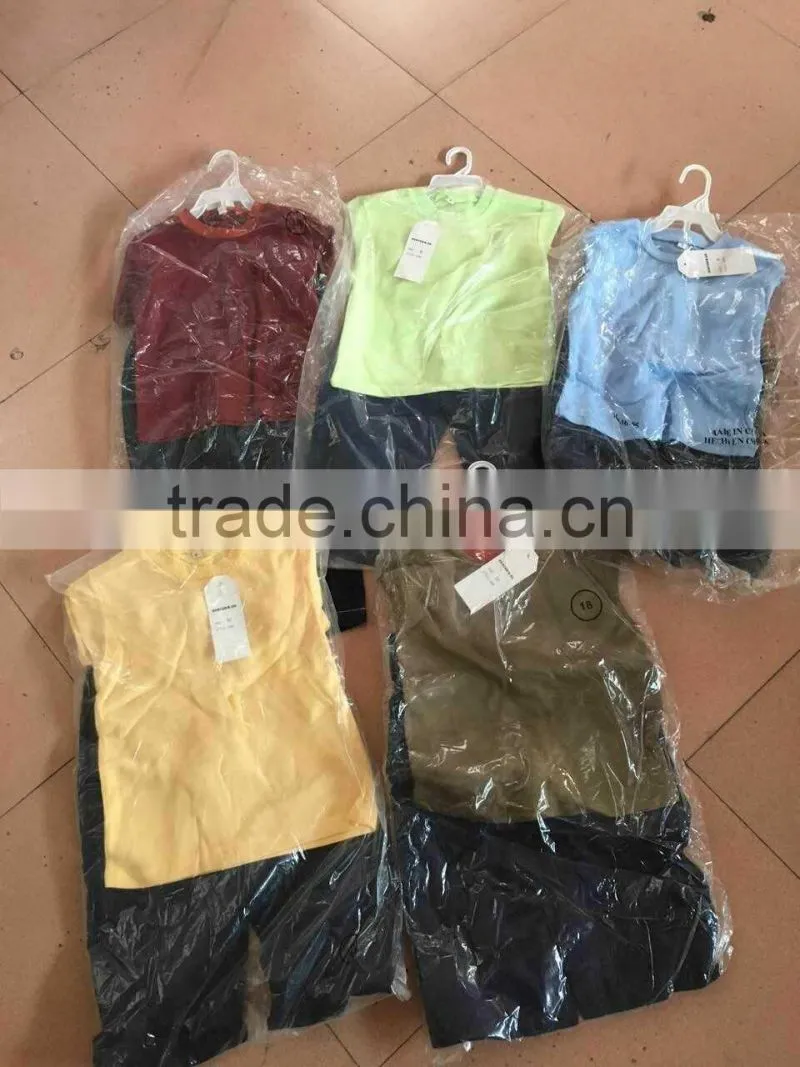 Latest design 3pcs children clothing set with long sleeve jacket spring children clothing set